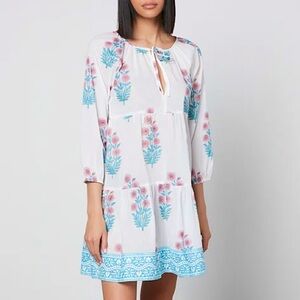 NWT SZ Blockprints x Double ADM Priya Dress in Soft Rose & Violet